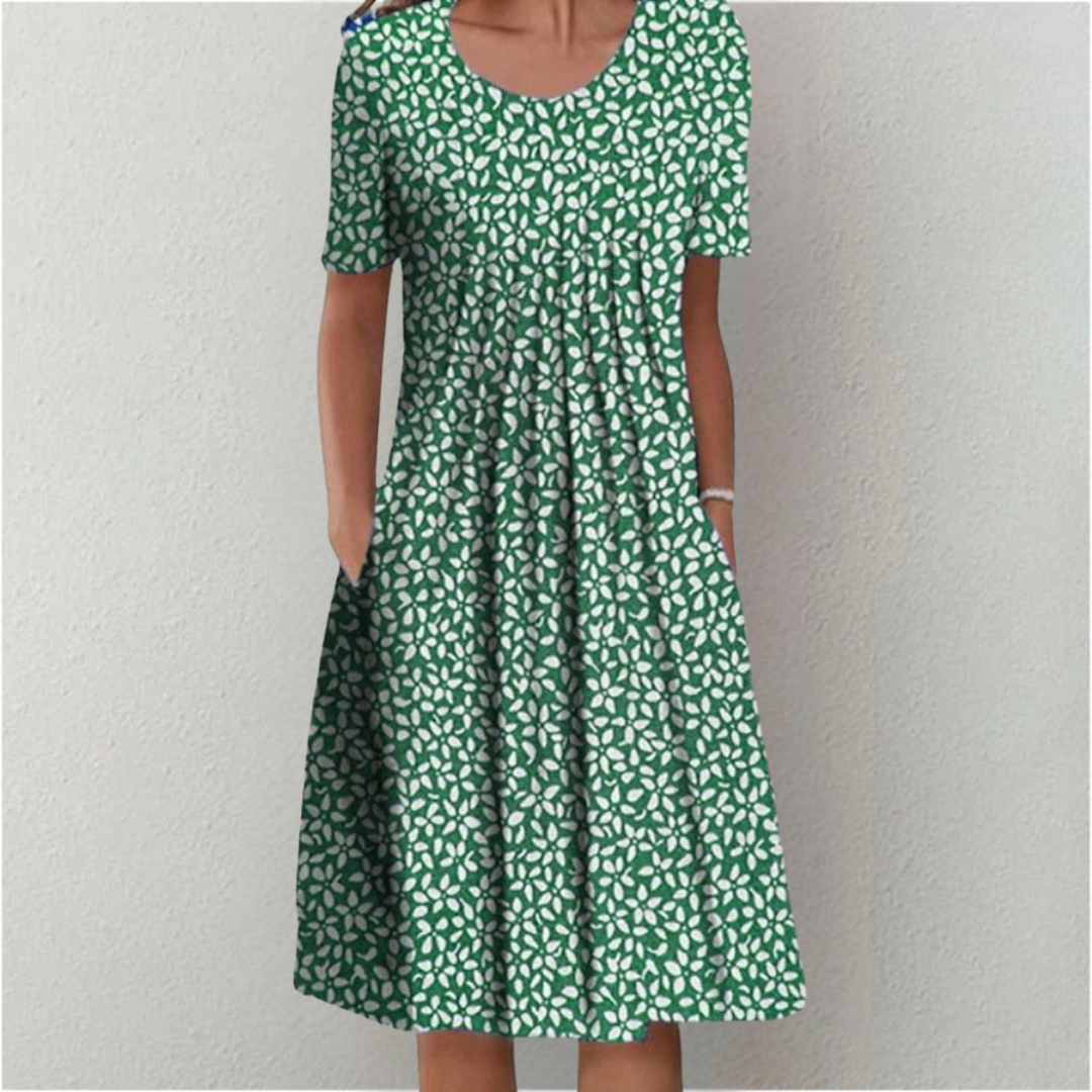 Gwendolyn™ | Stylish and Casual Floral Dress with Pockets