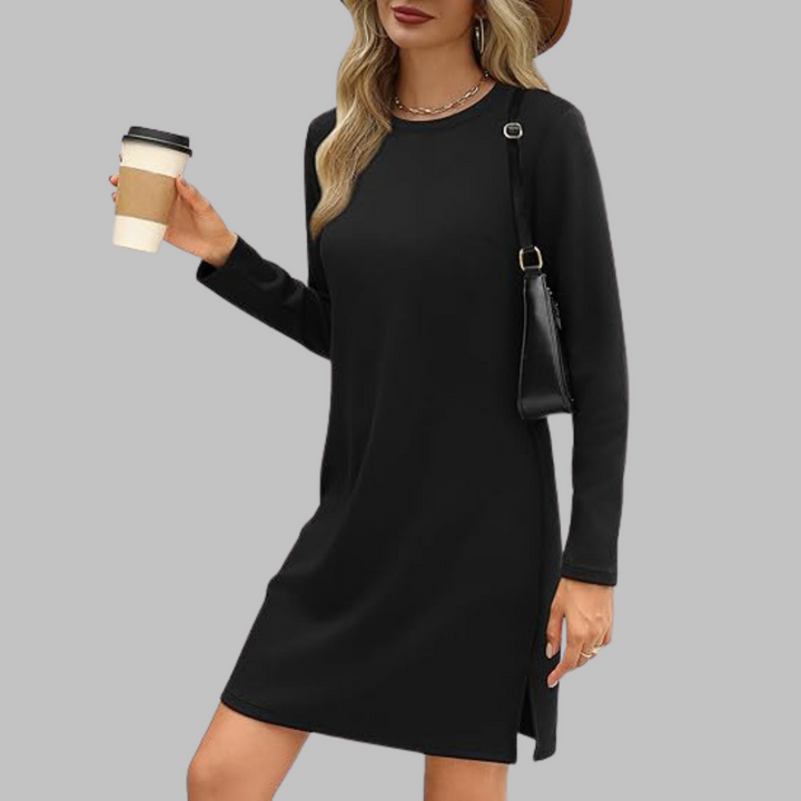 Alayah™ | Comfortable Long Sleeve Round Neck Dress