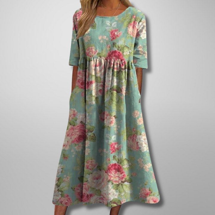 Gail™ | Relaxed Floral Midi Dress