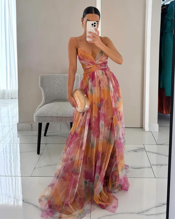 Cindy™ | Beautiful Floral Print Maxi Dress