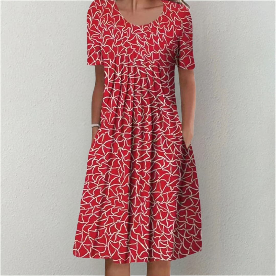 Gwendolyn™ | Stylish and Casual Floral Dress with Pockets