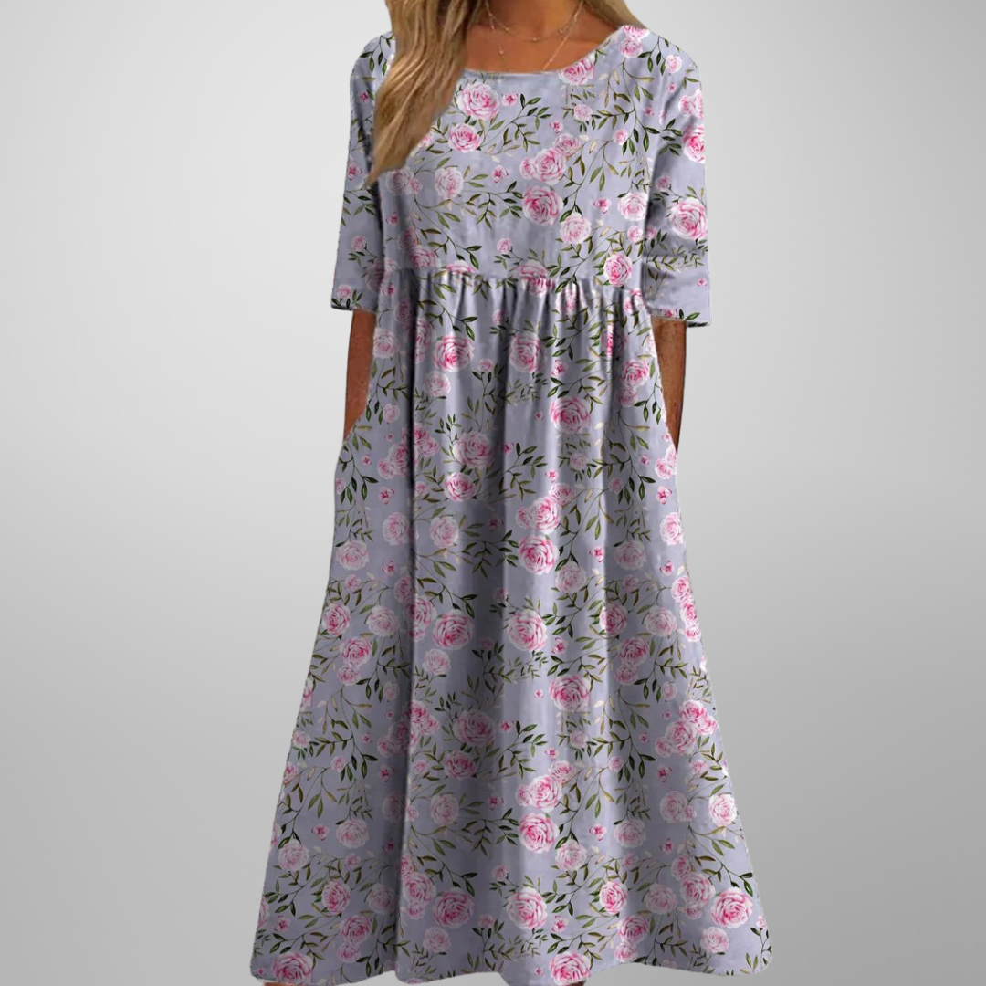 Gail™ | Relaxed Floral Midi Dress