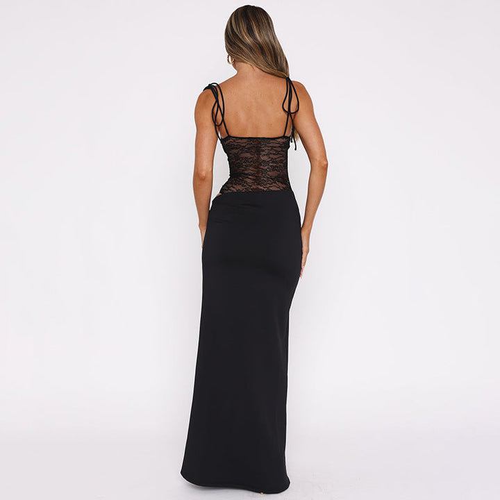 Felicia™ | Long Dress with Lace Detail