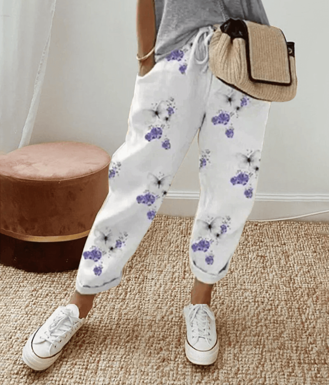 Elle™ | Flattering Fit & Comfort Waistband Trouser With Print