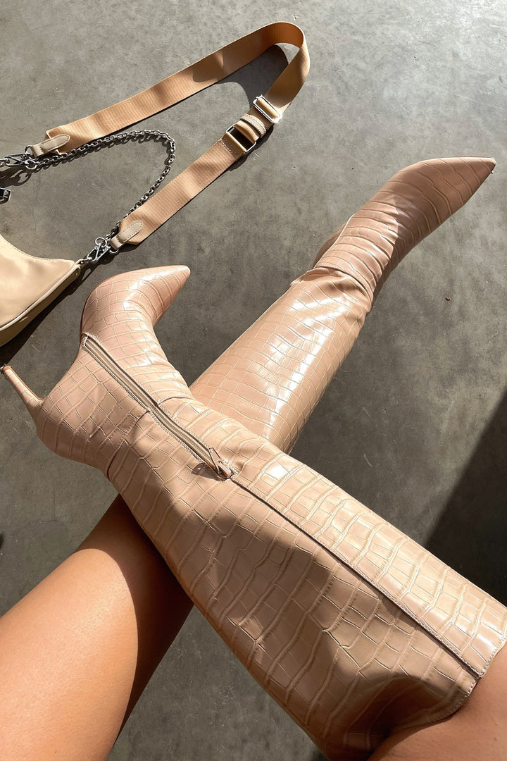 Layla™ | Bone Knee-High Boots