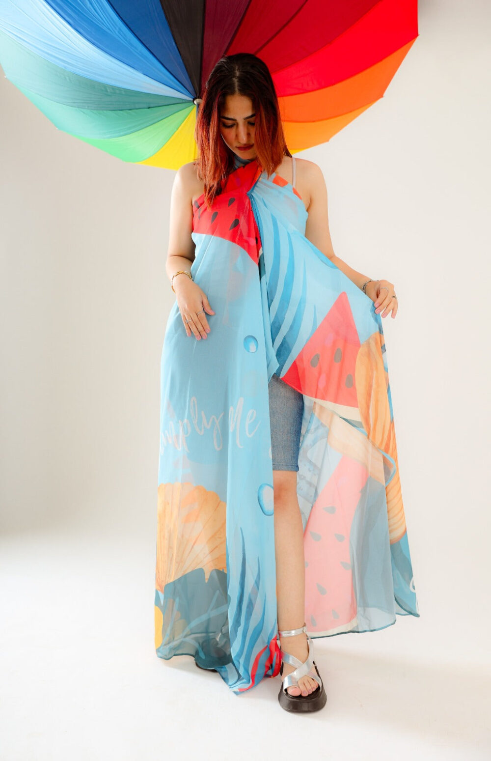 Tropical Watermelon Cover-Up Dress