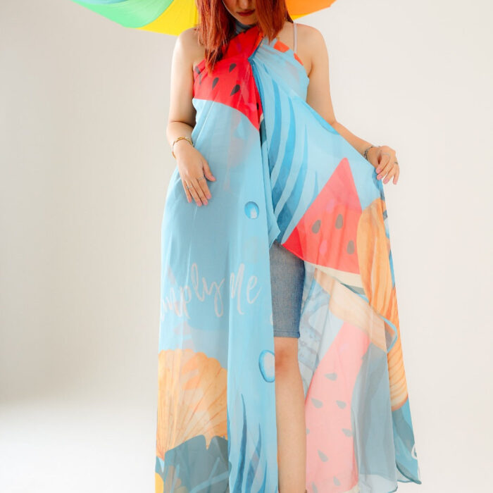 Tropical Watermelon Cover-Up Dress