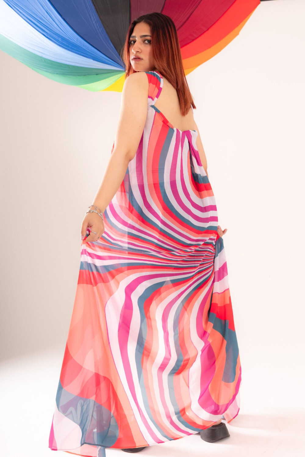 Psychedelic Swirl Cover-Up Dress