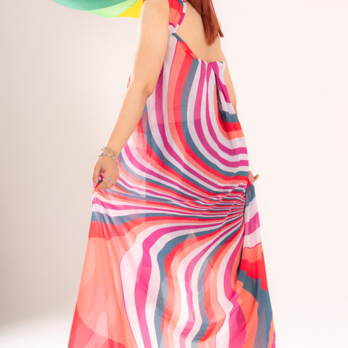 Psychedelic Swirl Cover-Up Dress