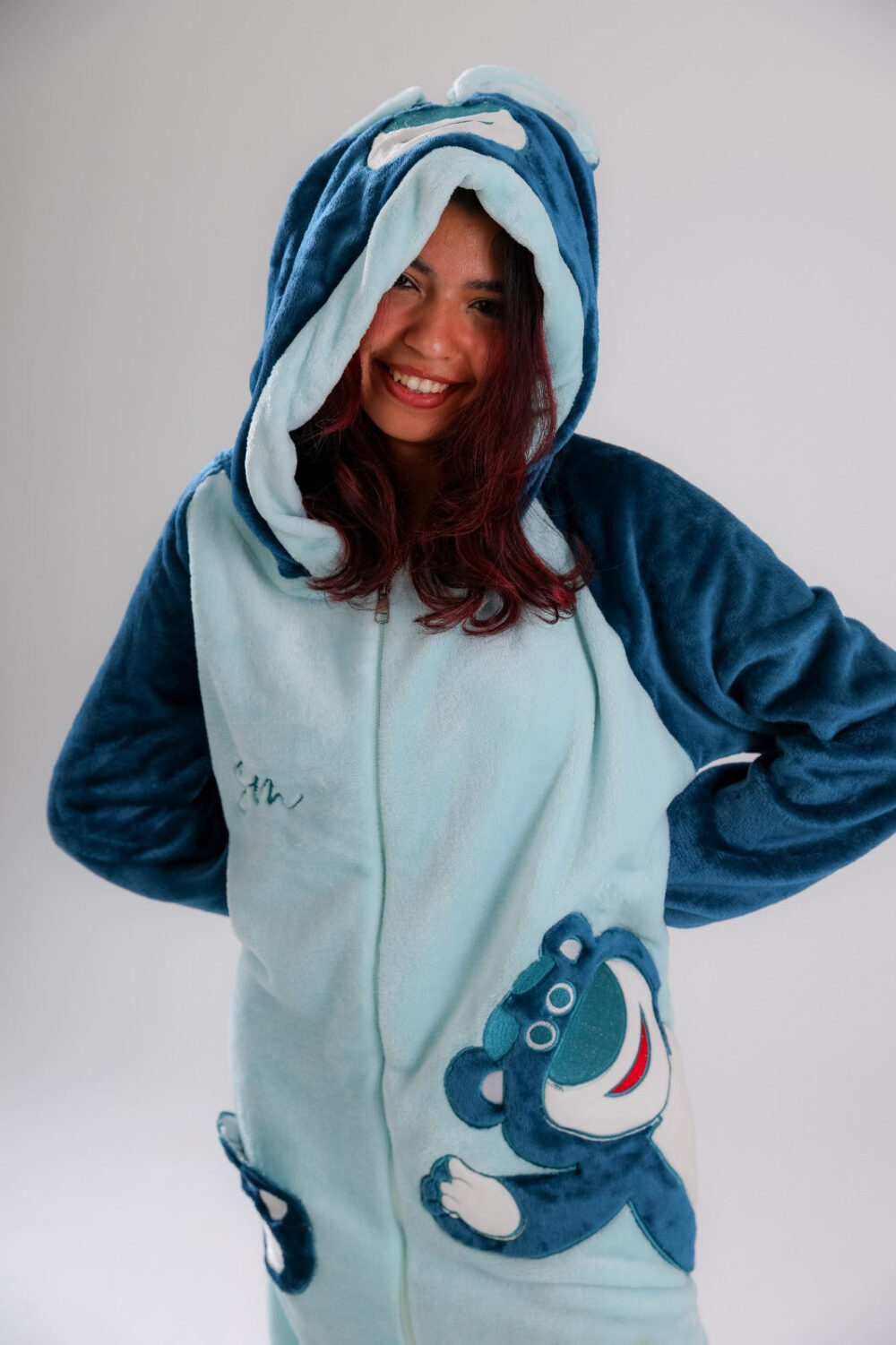 Cozy Bear Fleece Onesie - Blue